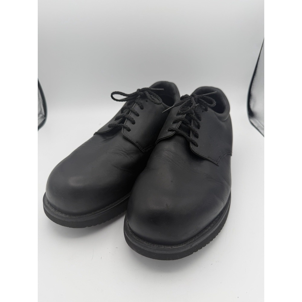 Drew Men's 10.5 2E Black Leather Oxford Comfort Shoes Vibram Soles Wide.    1781